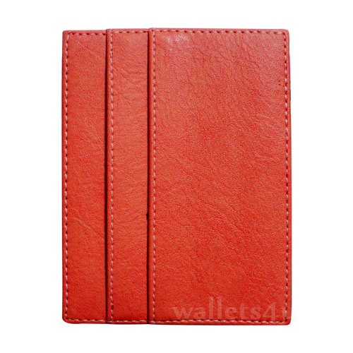 Magic Wallet, orange leather, multi card - MC0276